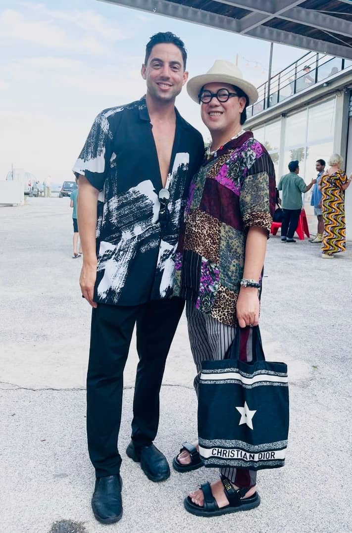 French visual artist Florian Darbuel with Ian Giron.